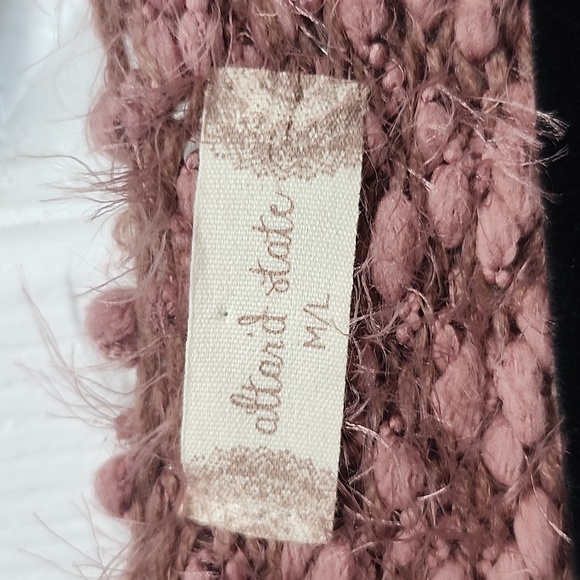 Altar'd State Mauve Pull-over V-neck Sweater, Size M/L - Picture 6 of 8